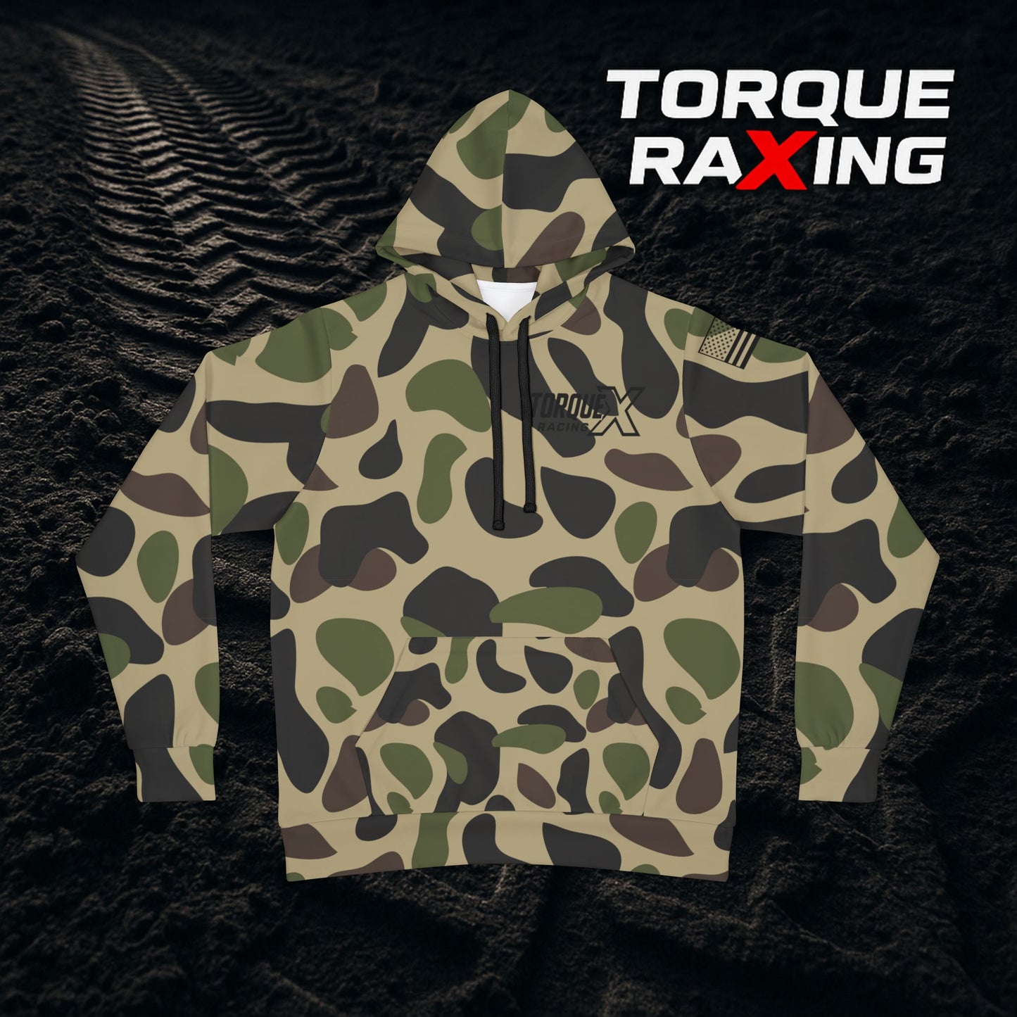 Athletic Racing Hoodie - Duck Camo Torque Design