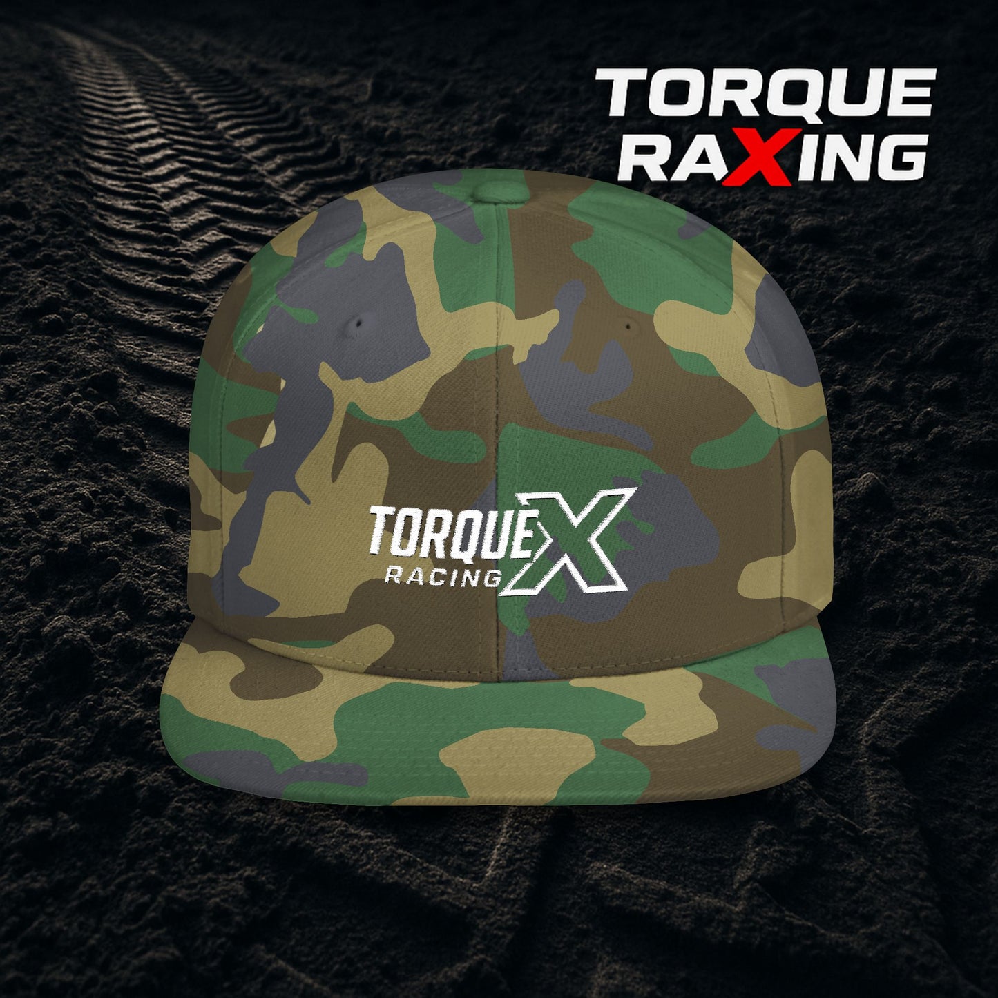 Torque X Racing Flat Bill Snapback Hat